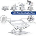 thumbnail image 5 of Adjustable Laptop Stand, Ergonomic Portable Computer Stand With Heat-vent To Elevate Laptop, Heavy Duty Laptop Holder Compatible, 5 of 5