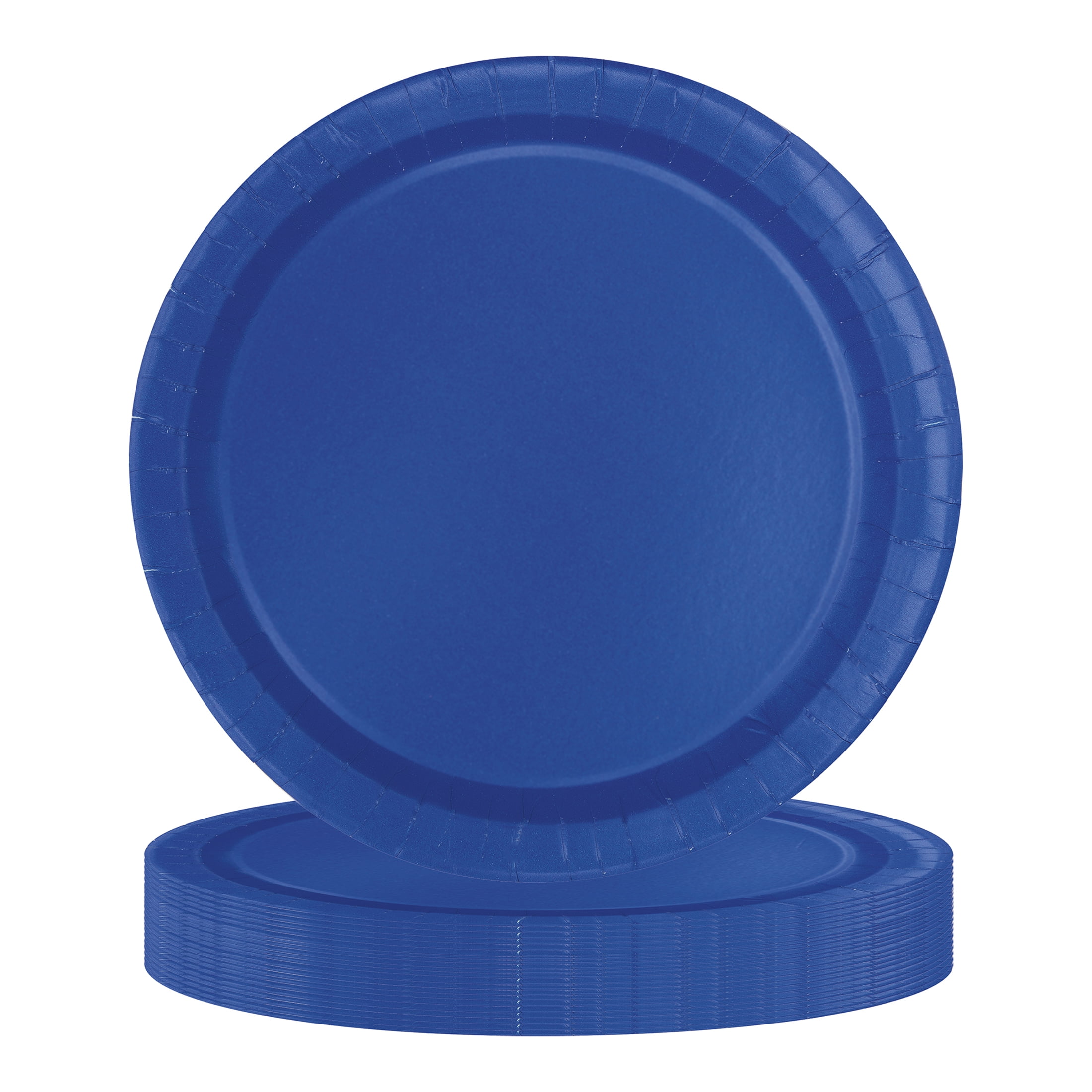 (2 pack) Disposable Paper Plates, 9", Electric Blue, 20 Count, by Way To Celebrate