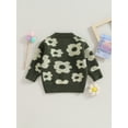 thumbnail image 4 of xiaxaixu Chandail d'Automne pour Bébé Fille Imprimé Fleuri Col Rond Chandail en Molleton Manches Longues Pulls Vêtements Automne Hiver, 4 of 8
