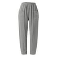 thumbnail image 4 of Womens Pants Casual Pants Grey Trousers for Women Women Lounge Pants Wide Leg Womens Pants Summer Pants for Women 2025, 4 of 4
