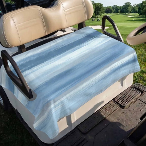 Light Blue Grey Abstract Golf Cart Seat Covers Mottled Oil Painting Texture Modern Soft Microfiber Golf Cart Seat Towel Blanket Golf Accessories for 2 Seats, Fits EZGO, Yamaha, Club Car 51”x31”