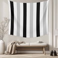 thumbnail image 5 of Black Grey Stripes Tapestry for Bedroom Wall Hanging Tapestry, White Striped Vertical Modern Geometric Ceiling Backdrop Tapestries Poster Blanket Wall Decor for Teens Room Living Room Dorm 39" x 59", 5 of 8