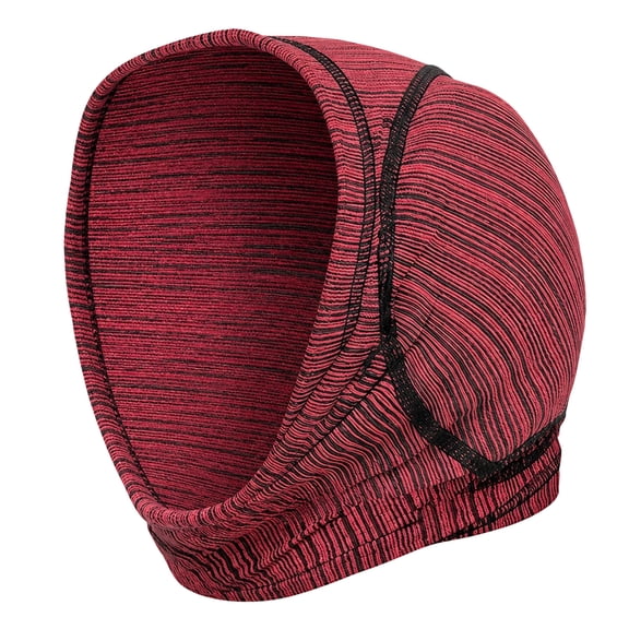 Pet Noise Reduction Ear Muffs, Wrapped Dog Head Protective Cover Fuchsia Striped Stretch Fabric for Cat Dog Daily Soundproof Wind Protection Hot Pink L