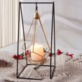 thumbnail image 1 of candeliere colgante Tealight Decoración geométrica Decorativa Durable Artesanía nórdica Metal creativo para granja Fiestas de Navidad Hogar Triángulo perfecl Candelero Tealight, 1 of 8