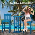 thumbnail image 5 of NALONE Outdoor Bar Stool, HDPE Tall Adirondack Style Bar Chair, Weather Resistant Bar Height Chair for Balcony, Garden, Yard and Backyard(Navy Blue), 5 of 8
