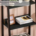 thumbnail image 6 of 4-Tier Ladder Shelf, Ladder Bookshelf with Removable Drawer, Bookcase Storage Rack Organizer, Freestanding Storage Shelves for Living Room, Home Office, Bedroom, Black Oak, 6 of 16