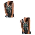 thumbnail image 1 of Sonducket Chaleco de algodón para mujer, camiseta sin mangas informal estampada para citas, vacaciones en la playa, Top básico de verano, ropa Tipo 1 5XL 2piezas, 1 of 6