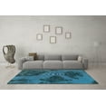 thumbnail image 3 of Ahgly Company Indoor Rectangle Abstract Turquoise Blue Modern Area Rugs, 2' x 3', 3 of 4