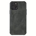 thumbnail image 2 of Pour Apple Iphone 12 Pro Cuir Magnétique 2-en-1 Vert Foncé, 2 of 5
