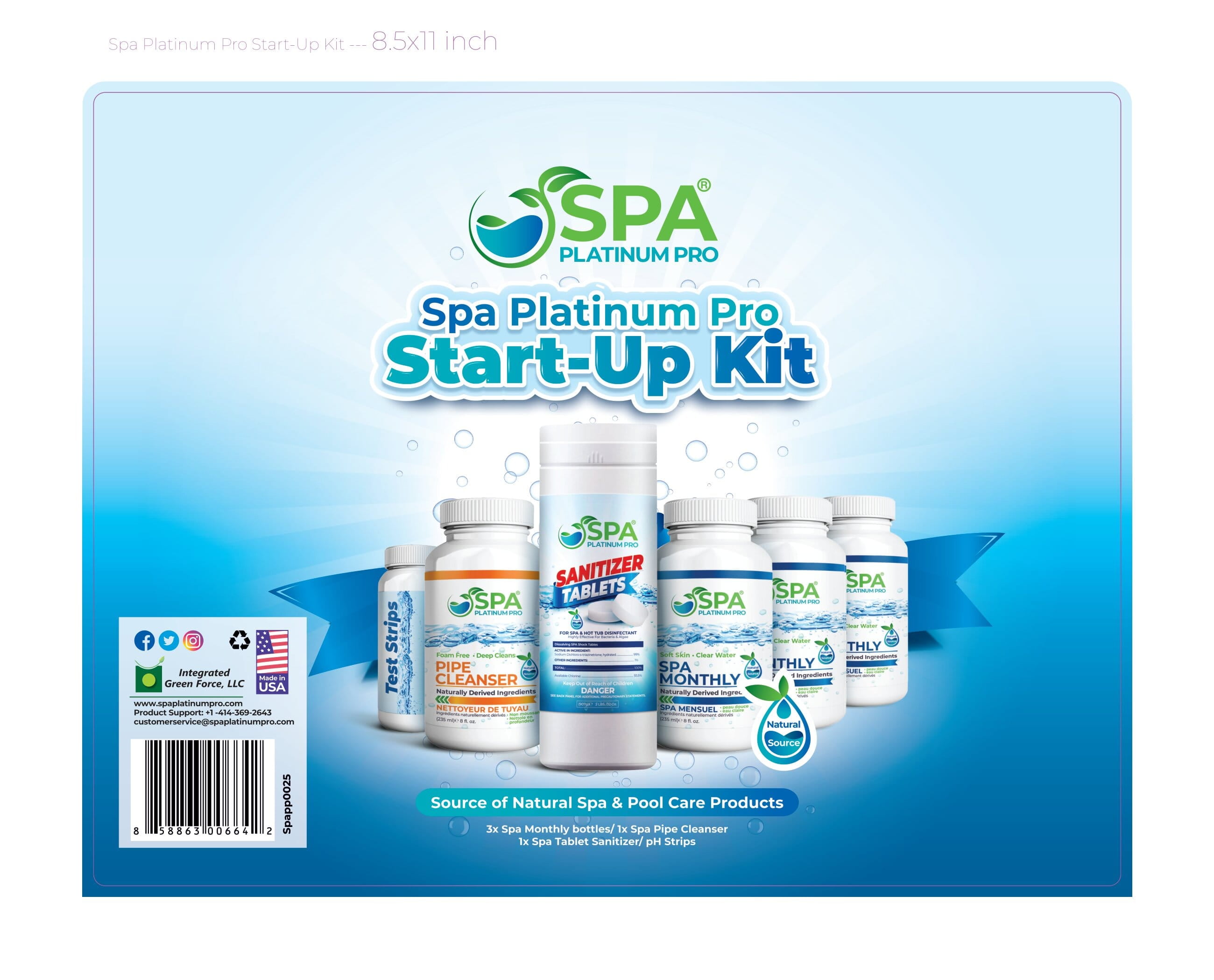 Spa and Hot Tub Water Treatment Start Up Kit