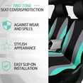 thumbnail image 6 of chalian -47 Pcs Car Seat Cover Full Set Car Accessories for Front Rear Seat Fluffy Steering Wheel Cover Belt Automotive Floor Mats Air Conditioner Decoration Strip(Mint), 6 of 13