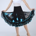 thumbnail image 2 of Falda De Baile De Salón Traje De Baile Puesta En Escena Para Mujeres Lago Azul Sunnimix falda de baile, 2 of 7