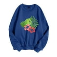thumbnail image 3 of WEAIXIMIUNG Sweatshirts Zippés pour Femmes, Imprimé Floral Décontracté, Col Rond, Manches Longues, Coupe Ample, 3 of 3