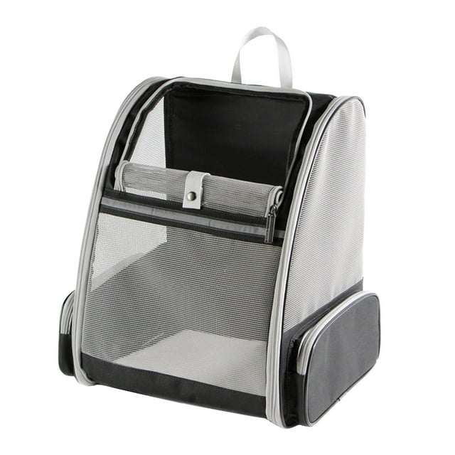 Mochila transportadora de mascotas Zulema plegable ventilado seguridad negro