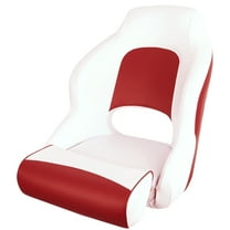 MSC Captain Seat, Sports Seats, Bucket Seats, with Flip up Seat Bolster, White/Red