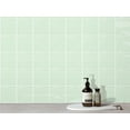 thumbnail image 5 of Peel And Stick Glass Tile, 12'' X 12'' Square Mosaic Glass Backsplash Stick On Wall Tiles for Kitchen Bathroom (5 Sheets, Green), 5 of 6