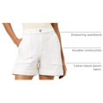 thumbnail image 5 of Women High Waist Denim Shorts, Casual Wide Leg Cargo Jean Shorts with Patch Pockets, 5 of 6