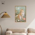 thumbnail image 3 of Leopard Spring Canvas Vintage Animal Art by Art Remedy, Gold Frame, 24" x 36", 3 of 7