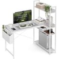 thumbnail image 1 of Shaped Computer Desk with Reversible Shelves  Inch Small Corner Desk with Storage Bag  Gaming Desk Computer Table Study Writing Table for Home Office Bedroom Small Space, 1 of 5
