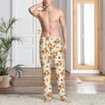 thumbnail image 5 of Uemuo Forest Squirrel Pattern Men's Wide Leg Palazzo Lounge Pants with Pockets Light Weight Loose Comfy Casual Pajama Pants-Large, 5 of 9