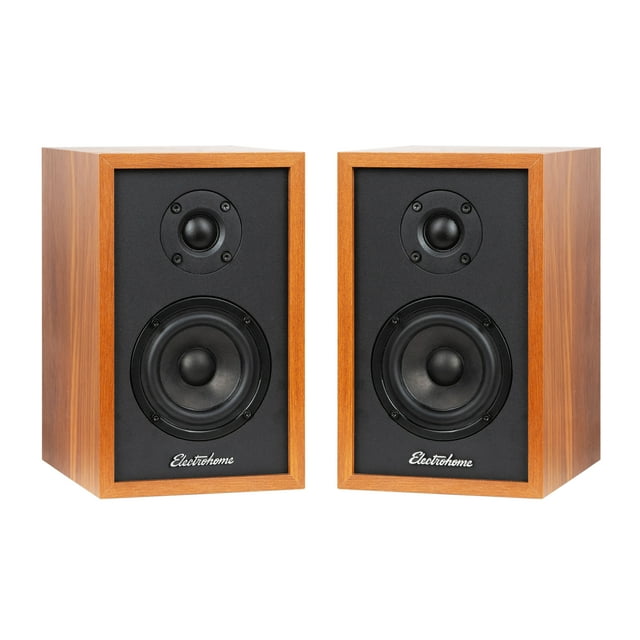 Electrohome Berkeley 2.0 Stereo Powered Bookshelf Speakers with Built-in Amplifier and 3" Drivers for Turntable, TV, PC and Wireless Music Streaming featuring Bluetooth 5, RCA and Aux (EB20)