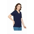 thumbnail image 6 of Turtle Bay New York Women’s Short Sleeve V-Neck Tee Shirt - Cotton Blend and Wrinkle Resistant, 6 of 7