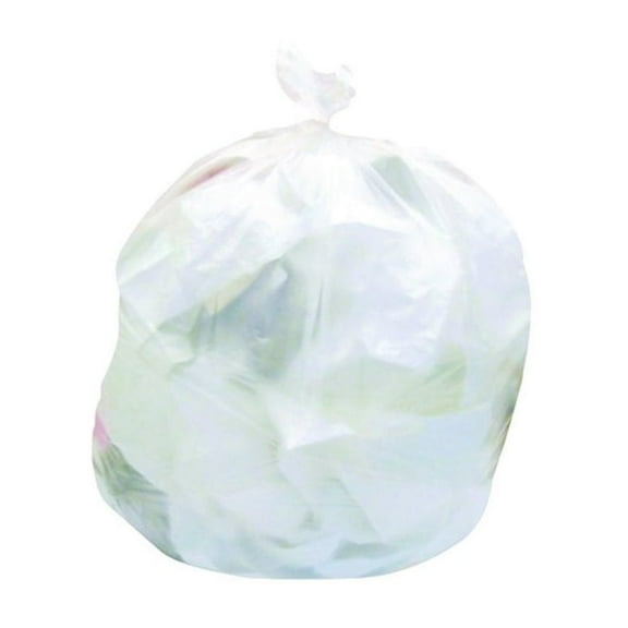 Heritage High-Density Waste Can Liners, 33 gal, 9 mic, 33" x 40", Natural, Roll, 25 Bags/Roll, 20 Rolls/Carton