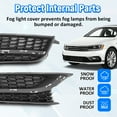 thumbnail image 5 of Kojem  Pair Fog Light Lamp Cover Cap Compatible with 2012-2015 Volkswagen Passat W/O Fog Lights Fog Light Hole Cover - 561853665E9B9 VW1038121, 561853666C9B9 VW1039121, 5 of 10