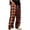 Orange, variant on Casual Plaid Trousers for Everyday Comfort with Loose Fit Breathable Drawstring Waist Versatile Men’s Jeans Alternative for Casual Outings