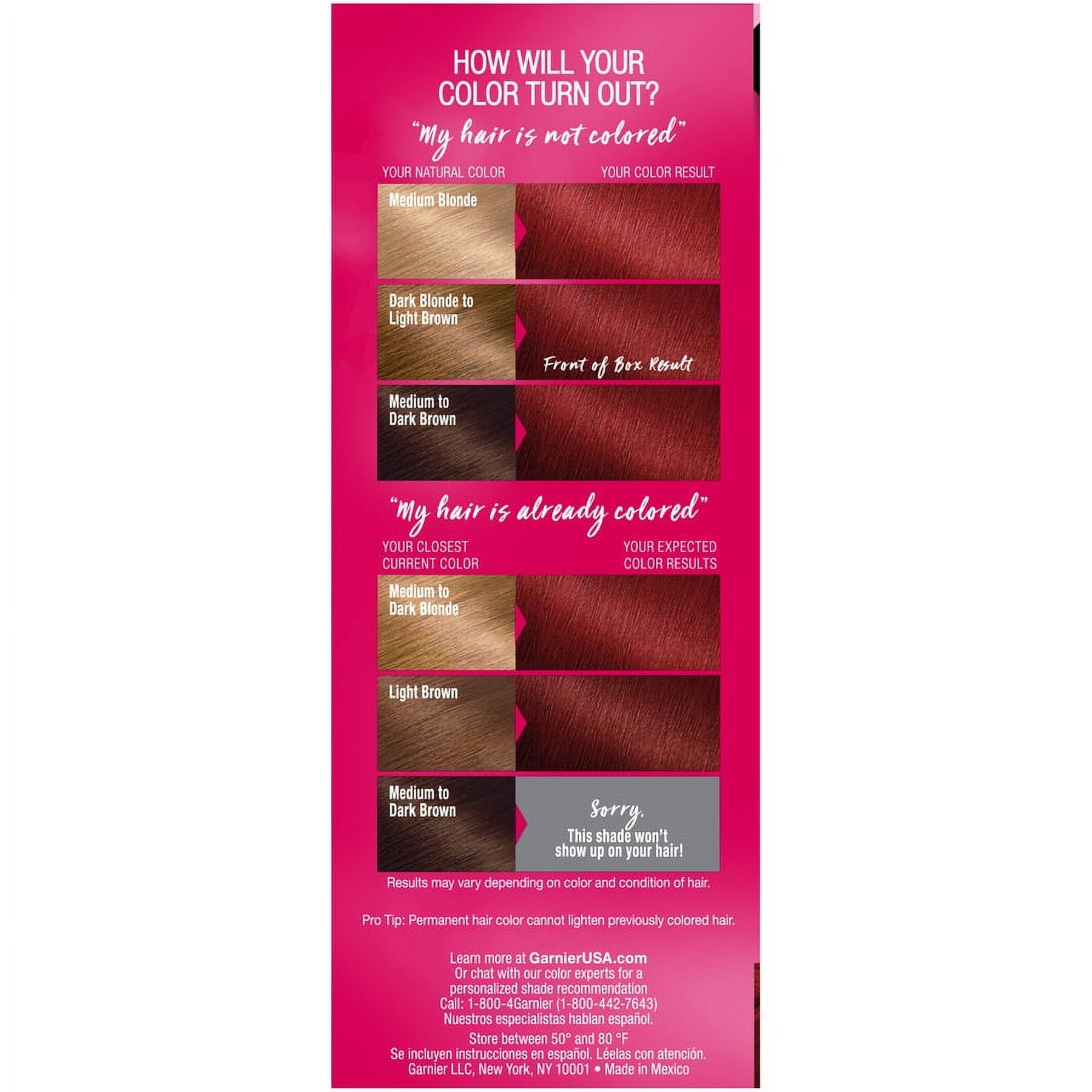 Garnier Color Sensation Hair Color Cream, 6.60 Where There'S Smoke Intense Fiery Red