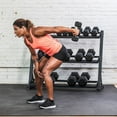 thumbnail image 4 of Lifeline Fitness 550 lb Hex Rubber Dumbbell Set with 3-Tier Rack, 4 of 9