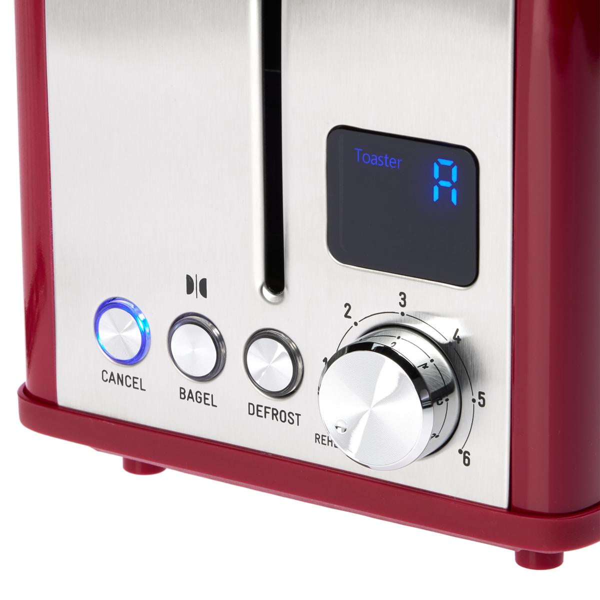 Restored Curtis Stone Digital 2-Slice Toaster with Sandwich Cage (Refurbished)