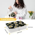 thumbnail image 5 of Daisy Jewelry Organizer Travel Case PU Leather with Removable Compartment, Portable Necklace Bracelet Holder Jewelry Display, 5 of 6