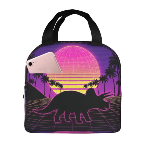 Dinosaur Lunch Box For Men Women, Insulated Lunch Bag, Thermal Lunchbox Cooler Lunches Tote Bag Reusable Leakproof Portable Work Office Picnic