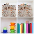 thumbnail image 6 of Storage Basket Forest Animals Foldable Canvas Laundry Baskets Bin Waterproof Inner Layer with Sturdy Handles for Toy Nursery Blanket Clothes 1 Pack, 6 of 7