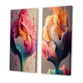 thumbnail image 3 of Designart "Multicolored Ink Tulip Blooms I" Tulip Wall Art Set Of 2 - Multicolor Floral Wall Decor Set Of 2, 3 of 7