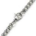 thumbnail image 3 of Collar de cadena de acero inoxidable 201 para hombre, moderno, de 4 mm, con cierre de mosquetón. Ideal para hombre y mujer. Color acero inoxidable. 60 cm (23,62 pulgadas)., 3 of 3