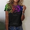 thumbnail image 3 of Colourful Graffiti Women‘s T-shirt Summer O-neck Casual Short Sleeve Female Loose Fashion Pullover For Ladies Daily Streetwear, 3 of 7