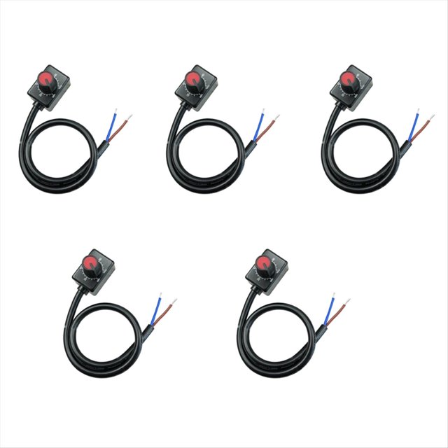 DC 0/1-10V Atenuador LED con Perilla, Atenuador Pasivo de Bajo Voltaje AtenuacióN PWM para 0-10V o 1-10V Controlador LED ElectróNico Regulable 5 Pieza