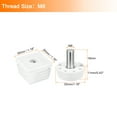 thumbnail image 2 of Furniture Leveling Feet, 16 Sets 30 x 30 mm Square Insert Furniture Adjustable Leveler, M8 Thread End Caps (White), 2 of 6