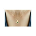thumbnail image 4 of JewelersClub Silver heart Necklaces for Women –Silver heart Necklace for Women Over 14K Gold Plated Silver heart – Emerald Necklace Centerpiece, White Diamond Accents – Hypoallergenic heart Pendant, 4 of 4