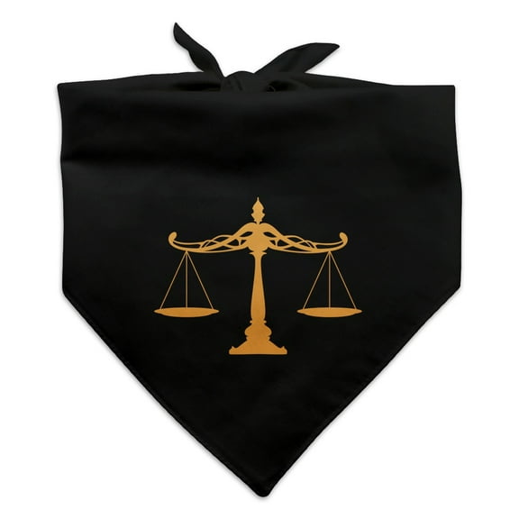 Scales Of Justice Legal Lawyer Dog Pet Bandana - Black