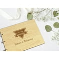 thumbnail image 6 of Darling Souvenir Personalized Engraved Laser Cut Wedding Guest Book Wooden Cover Sign-in Book Registry Guestbook Scrapbook-3G, 6 of 7