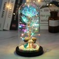 thumbnail image 2 of Flor de lámina de oro de 24K, 2022 LED, Galaxia encantada, Rosa eterna, cadena de luces de hadas en cúpula para regalo de Navidad y Día de San Valentín, 2 of 4