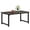 Dark Brown and Black, variant on Fnova 63" Industrial Dining Table, 6-8 Person Kitchen Table for Dining Room Kitchen Home Office Restaurant Bistro