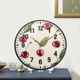 thumbnail image 4 of Yayeee Wall Clock Battery Operated 9.5" Silent Quartz Non-Ticking for Living Room Decor, Beige Cherry, 4 of 8