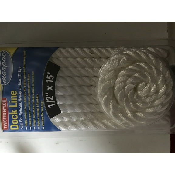 1/2 x 15' Dock Line / Rope - Brand New