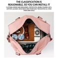 thumbnail image 6 of WIZUTIZ Gym Bag for Women with Shoes Compartment Foldable Large Travel Bag Tote Bag Swim Weekender Lightweight Sports Travel Duffle Bag Womens Large Solid Bags Water Resistant Durable Bag 1 PC Pink, 6 of 6