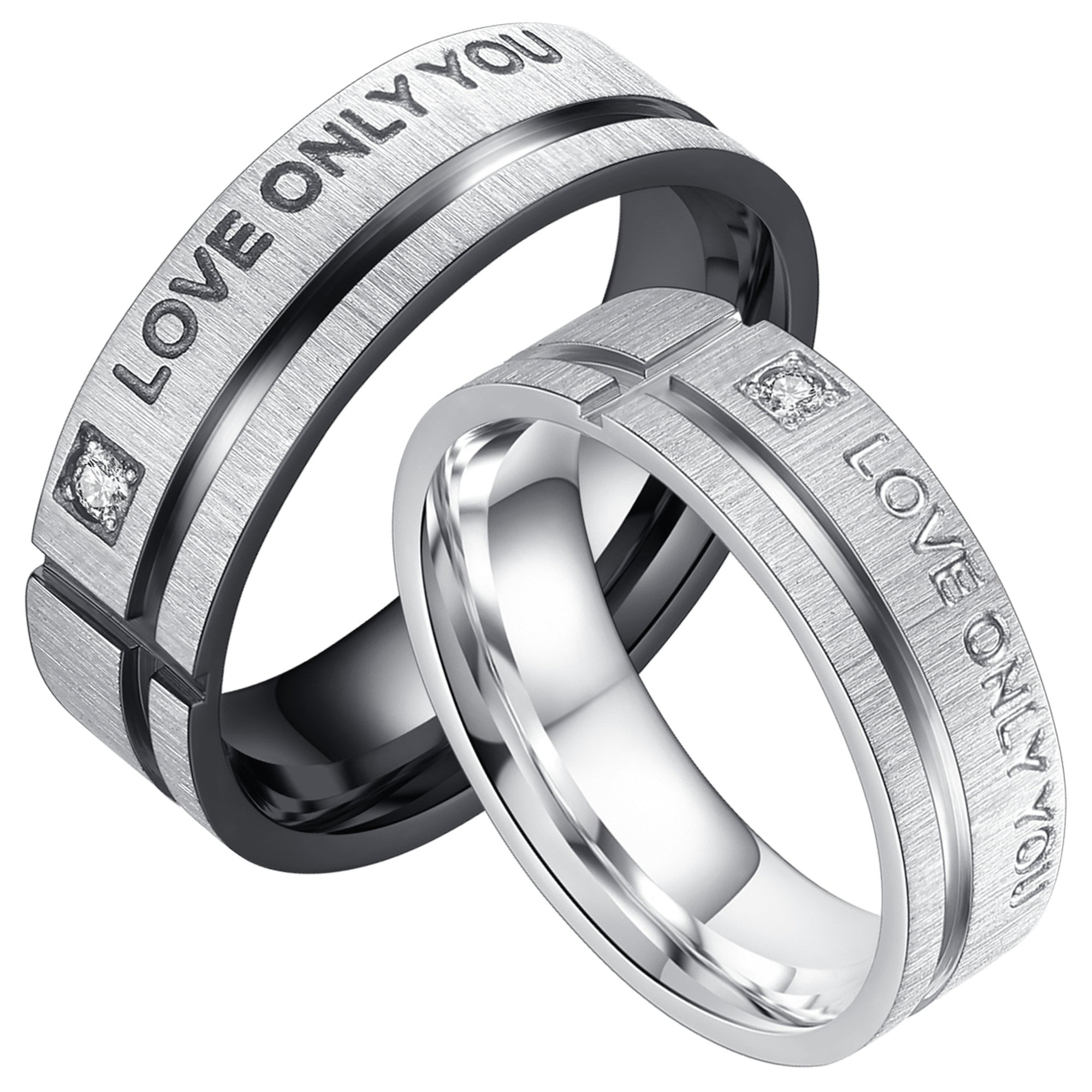 Arco Iris Jewelry Couple s Promise Ring  Love Only You 