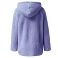 thumbnail image 5 of Womens Fuzzy Fleece Jacket Zip Up Fuzzy Sherpa Coat Plain Fall Winter Warm Outwear Fluffy Clothes, 5 of 6
